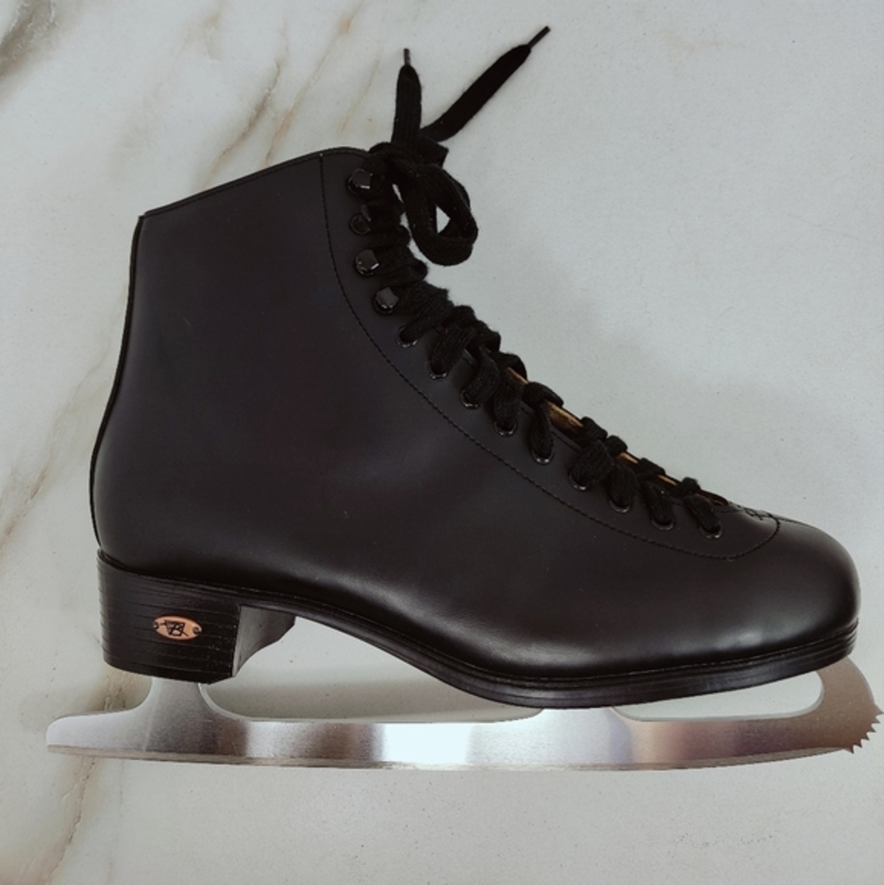 EUC Riedell Men's 112B Senior Figure Skates w Custom Blades Made in Canada, 11
